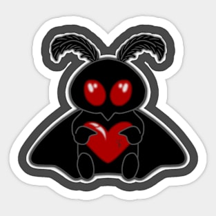 Mothman Heart Sticker